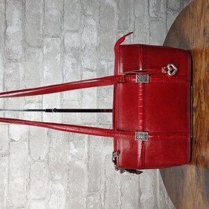Vintage Brighton Structured Smooth Grain Leather Shoulder Bag